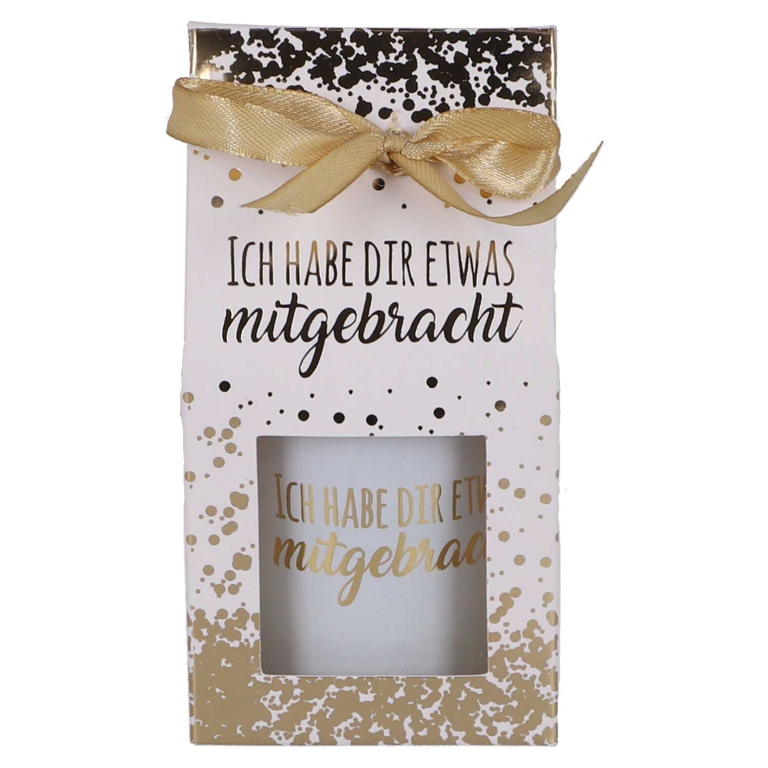 Kerze gold Geschenkverpackung