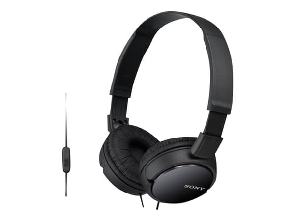 Sony MDR-ZX110 - Hodetelefoner - full størrelse - kablet - 3,5 mm jakk - svart
