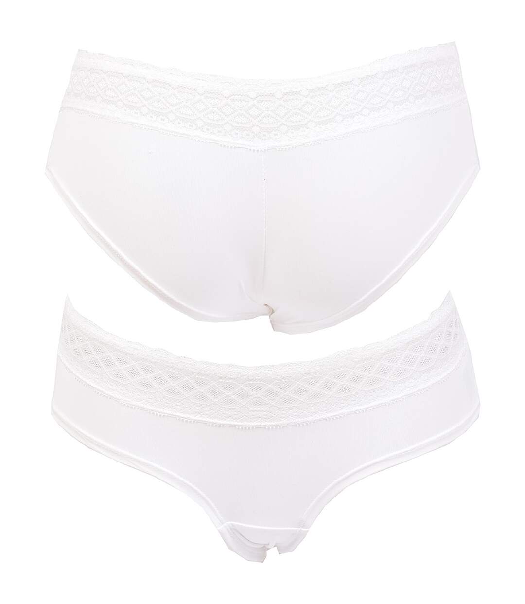 Culottes Femme INFINITIF avec Dentelle Pack de 6 Shorty Microfibre Dentelle 1193