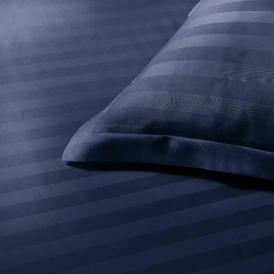 Papillon dekbedovertrek Satijn Streep - 200x200/220 cm - Blauw