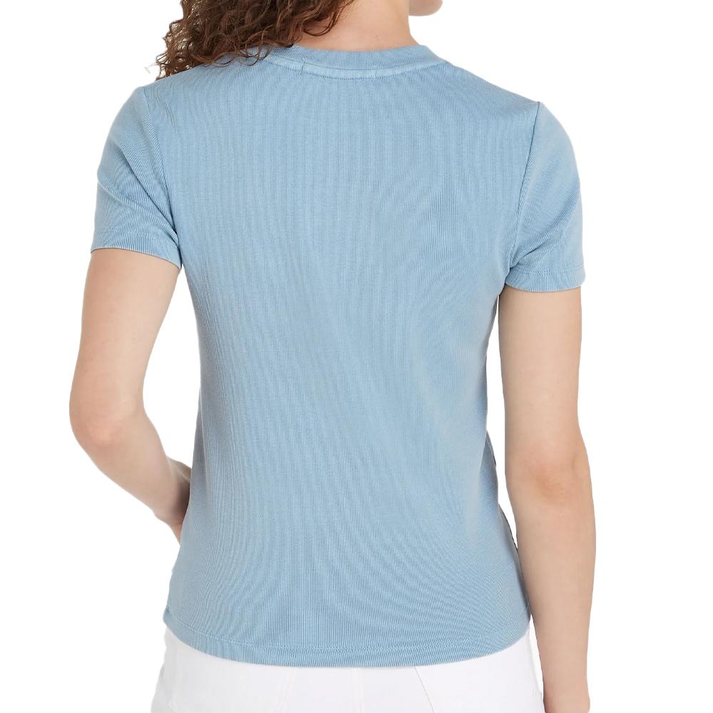 Calvin Klein Jeans T-shirt Bleu Femme Calvin Klein Jeans Washed