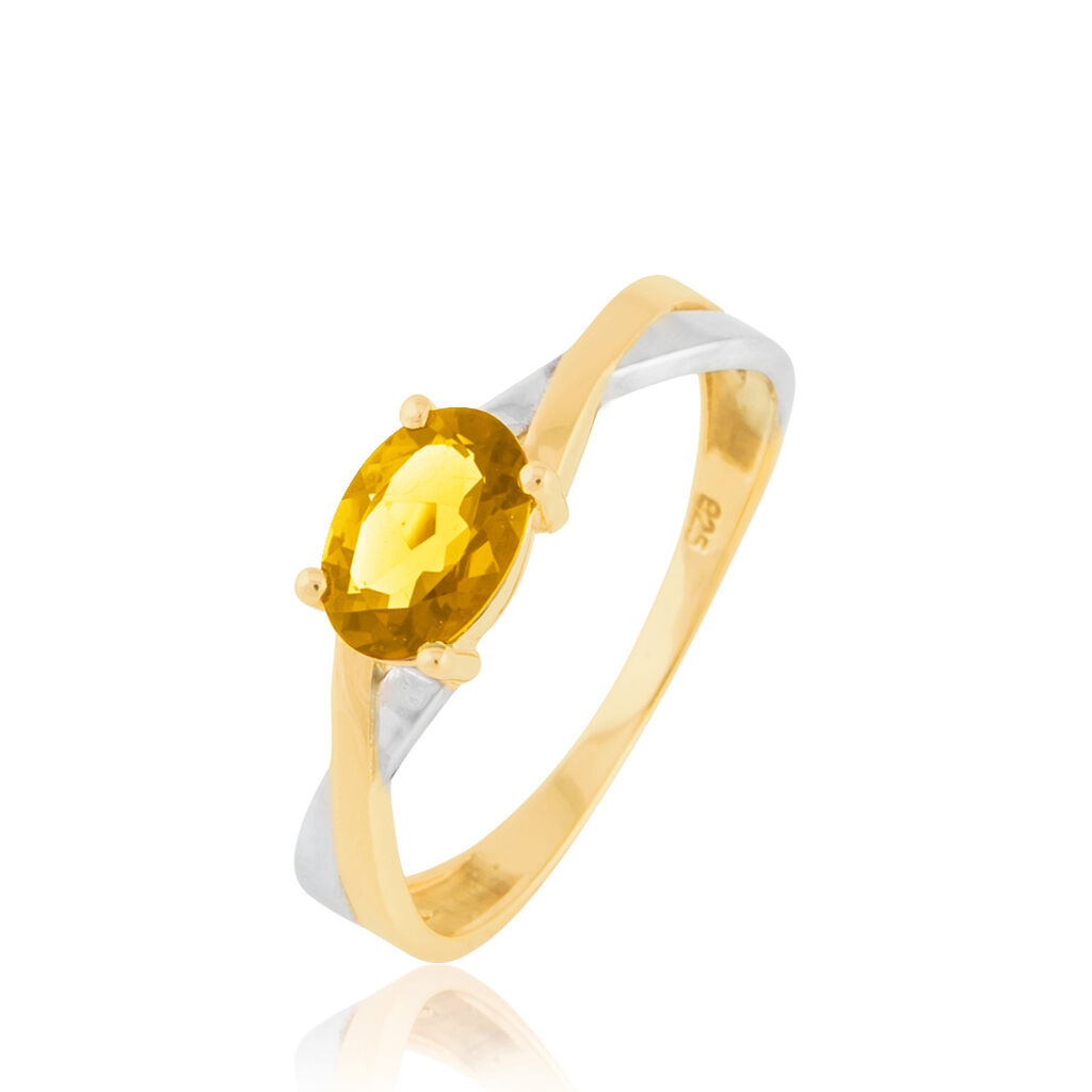 Bague Emeline Or Bicolore Citrine