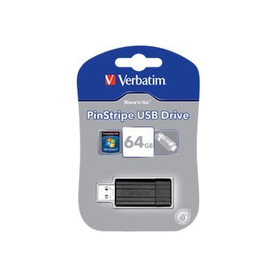 Verbatim PinStripe USB Drive - clé USB - 64 Go