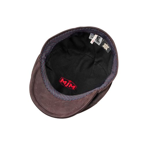 MJM Bang 32 Leather Flatcap, Brown, XL