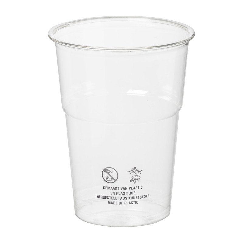 Plastic bierglazen - 250 ml - set van 12