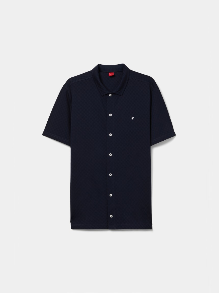 Camisa de manga curta em algodão