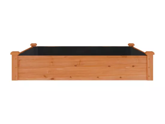 Jardinière bac lit surélevé bois marron 120 x 120 x 25 cm 02_0039832