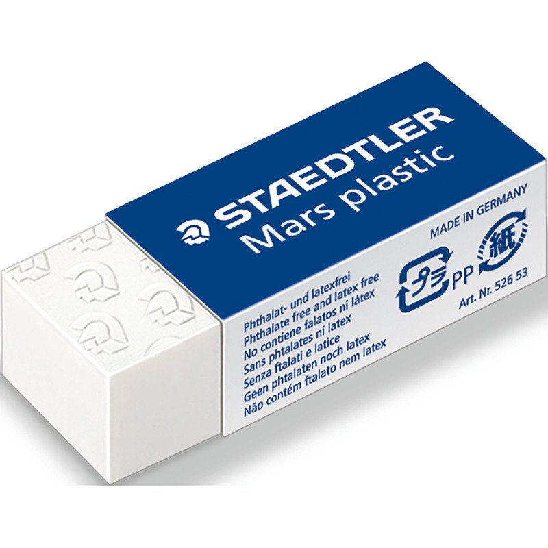Pack de 6 mini gommes plastic mars Staedtler + 3 offertes