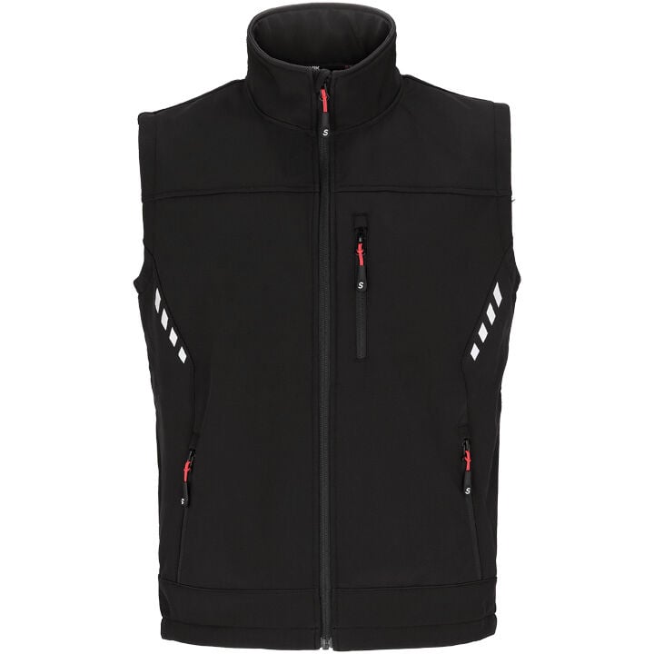 Störvik Troms - Softshell  Bodywarmer - Zwart - 2XL
