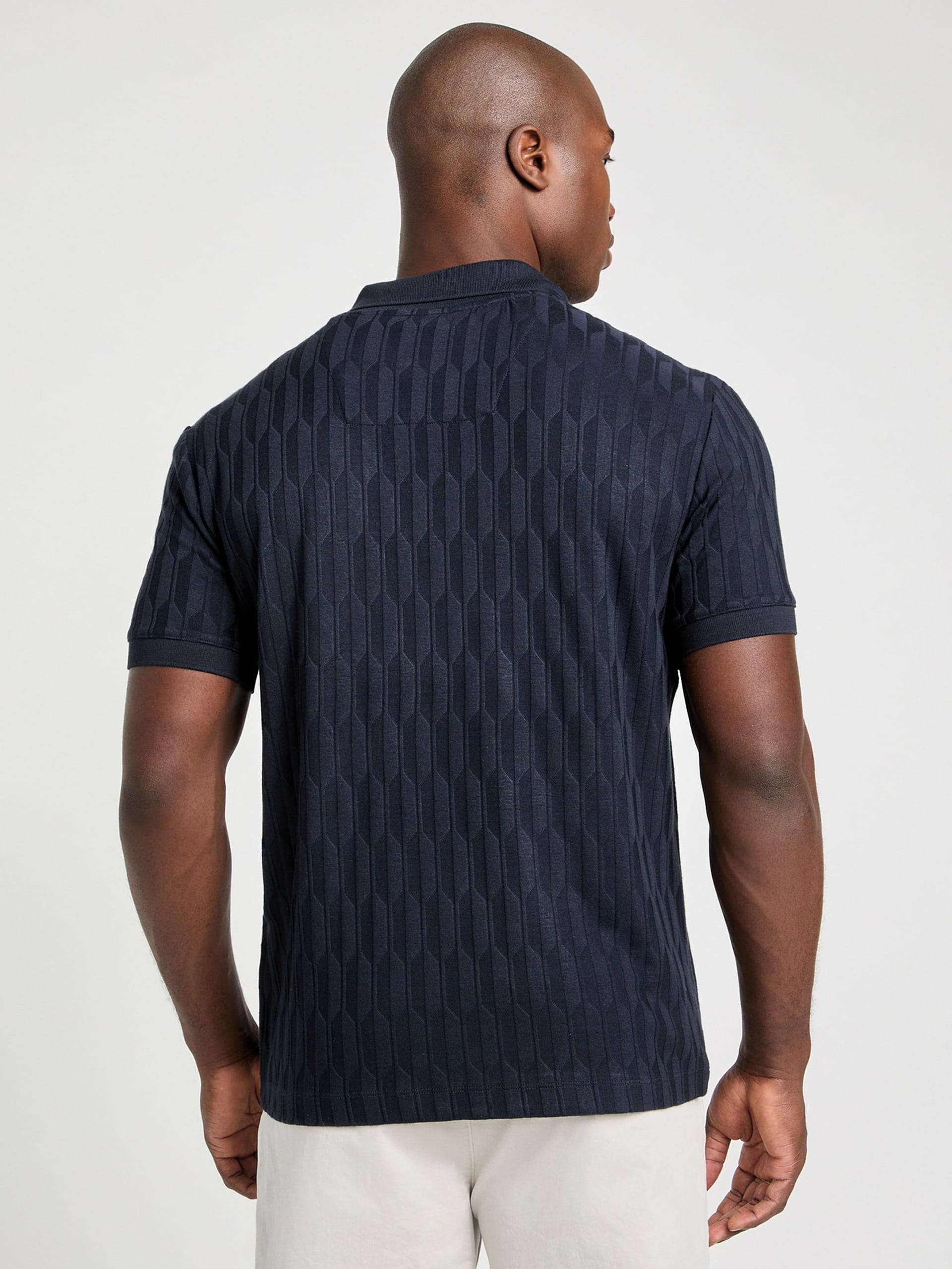 Polo de malha jacquard