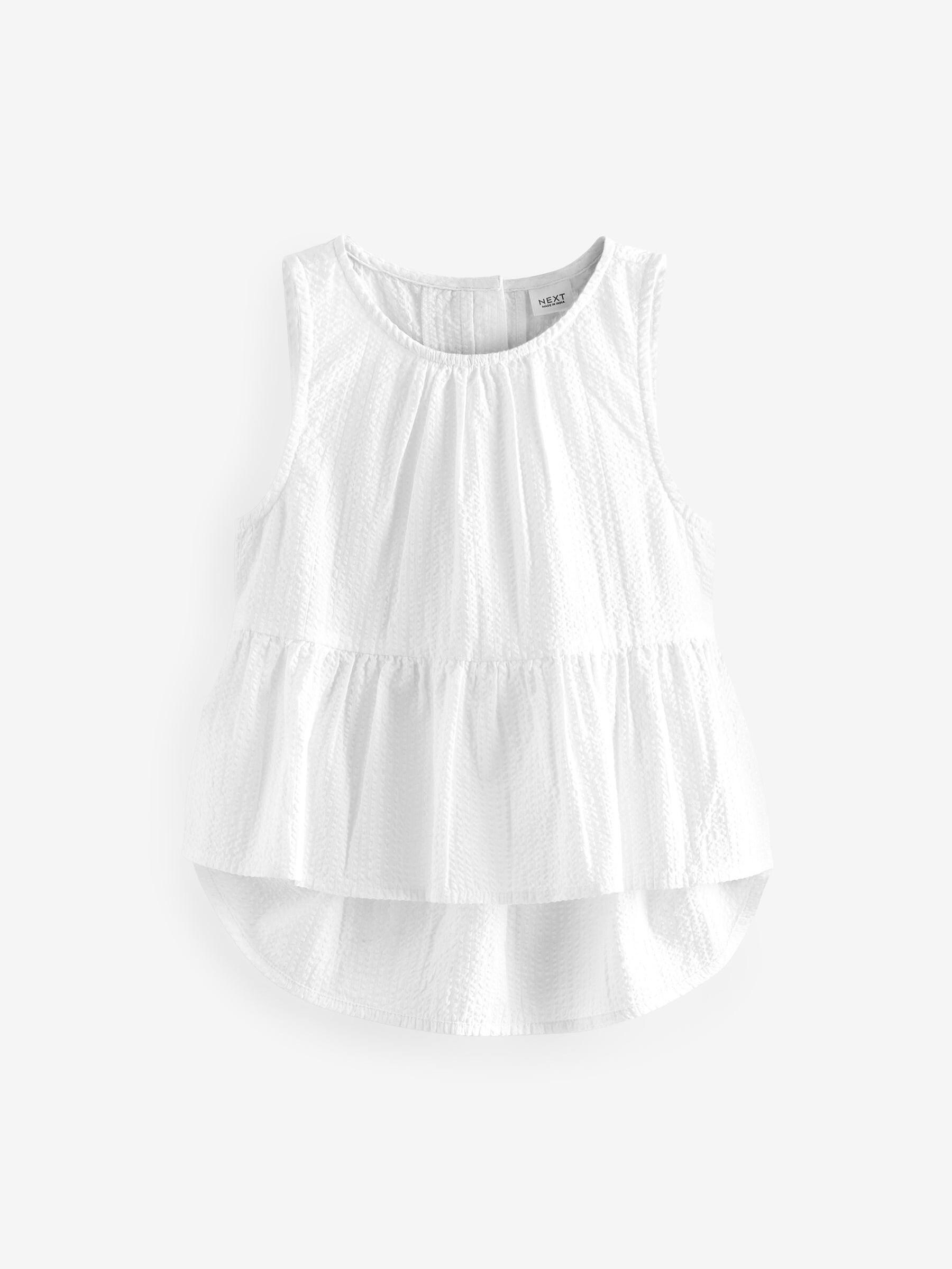 Wit - Peplum blouse (3-16jr)