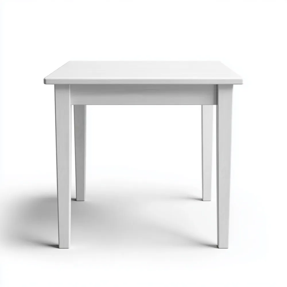 Esstisch Massivholz 120x80x75 cm - Weiß - Klassisch