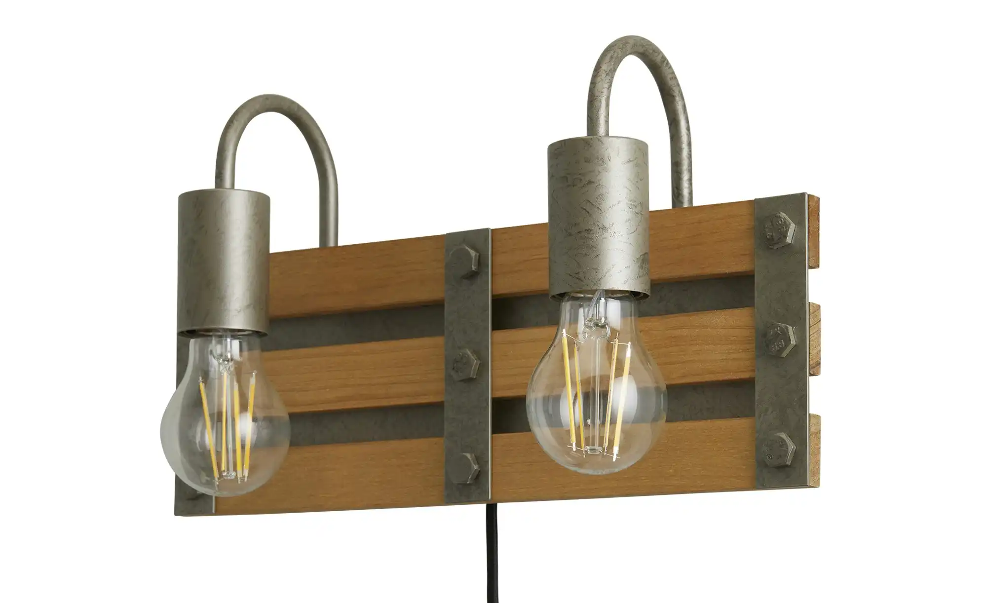 Trio Wandleuchte, 2-flammig, Paletten-Optik
