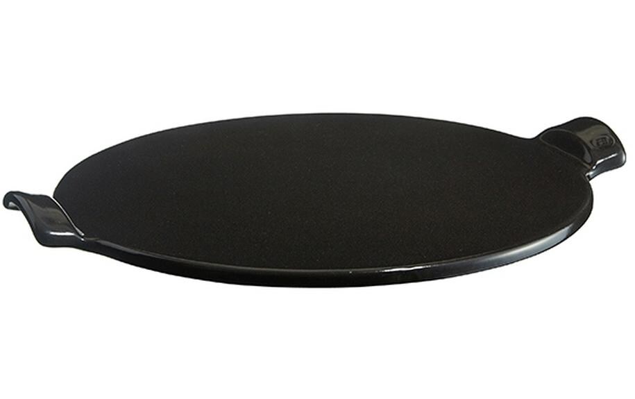 Pizzastein Ø 36.5 cm Rund, SchwarzPizzastein aus Keramik