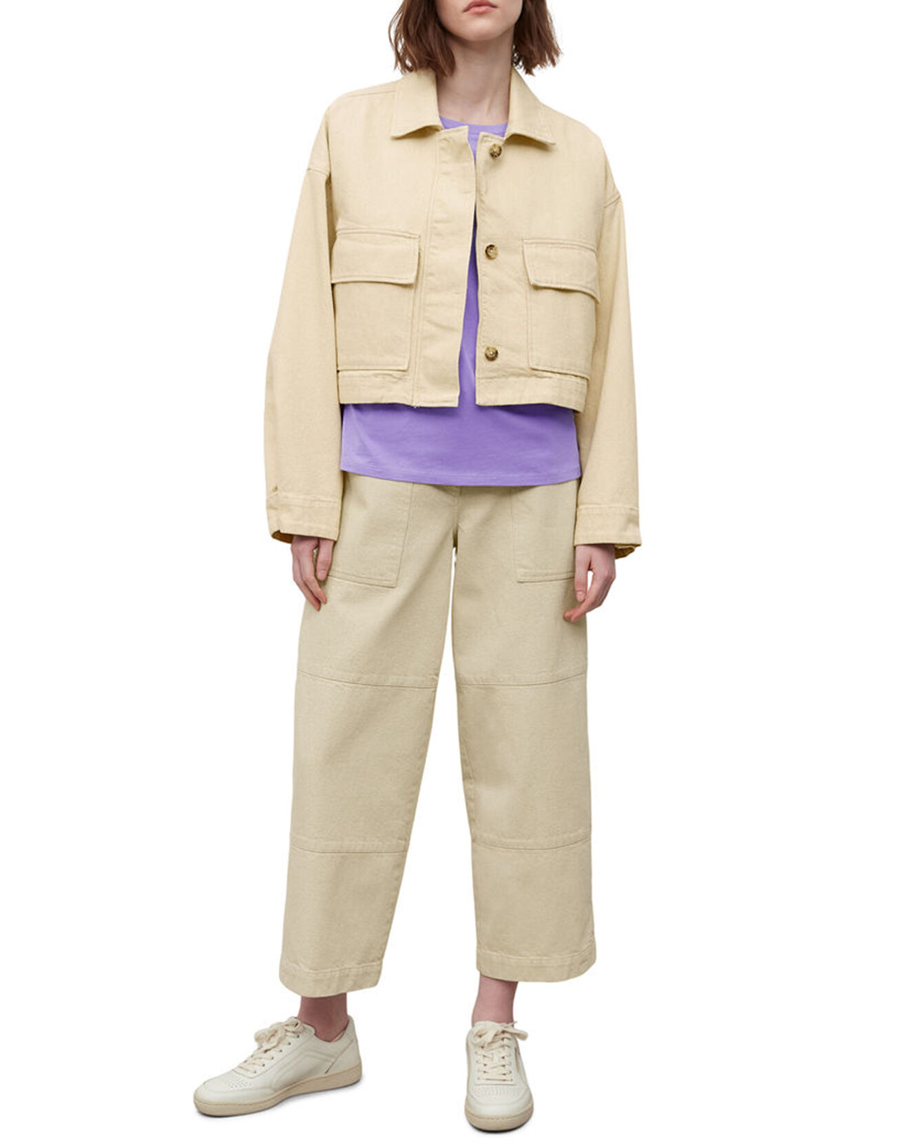 Marc O'Polo Veste en Coton & Lin Cop beige