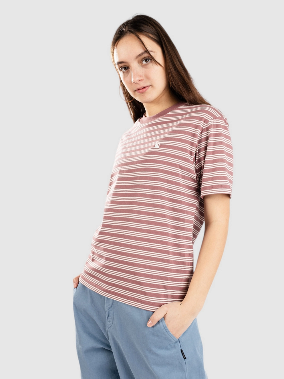 Carhartt WIP Sydney T-Shirt sydney stripe/dusky pink