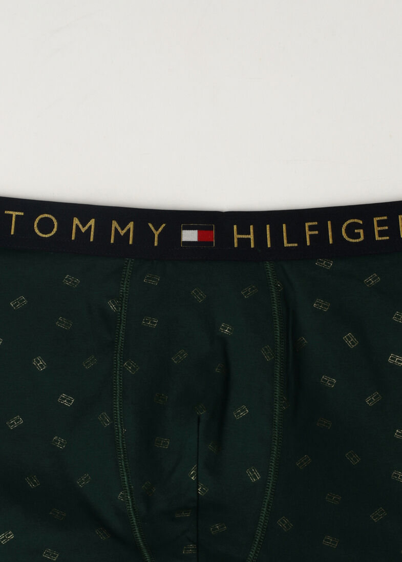 TOMMY HILFIGER UNDERWEAR donkergroene tommy hilfiger underwear boxershort trunk + sock set