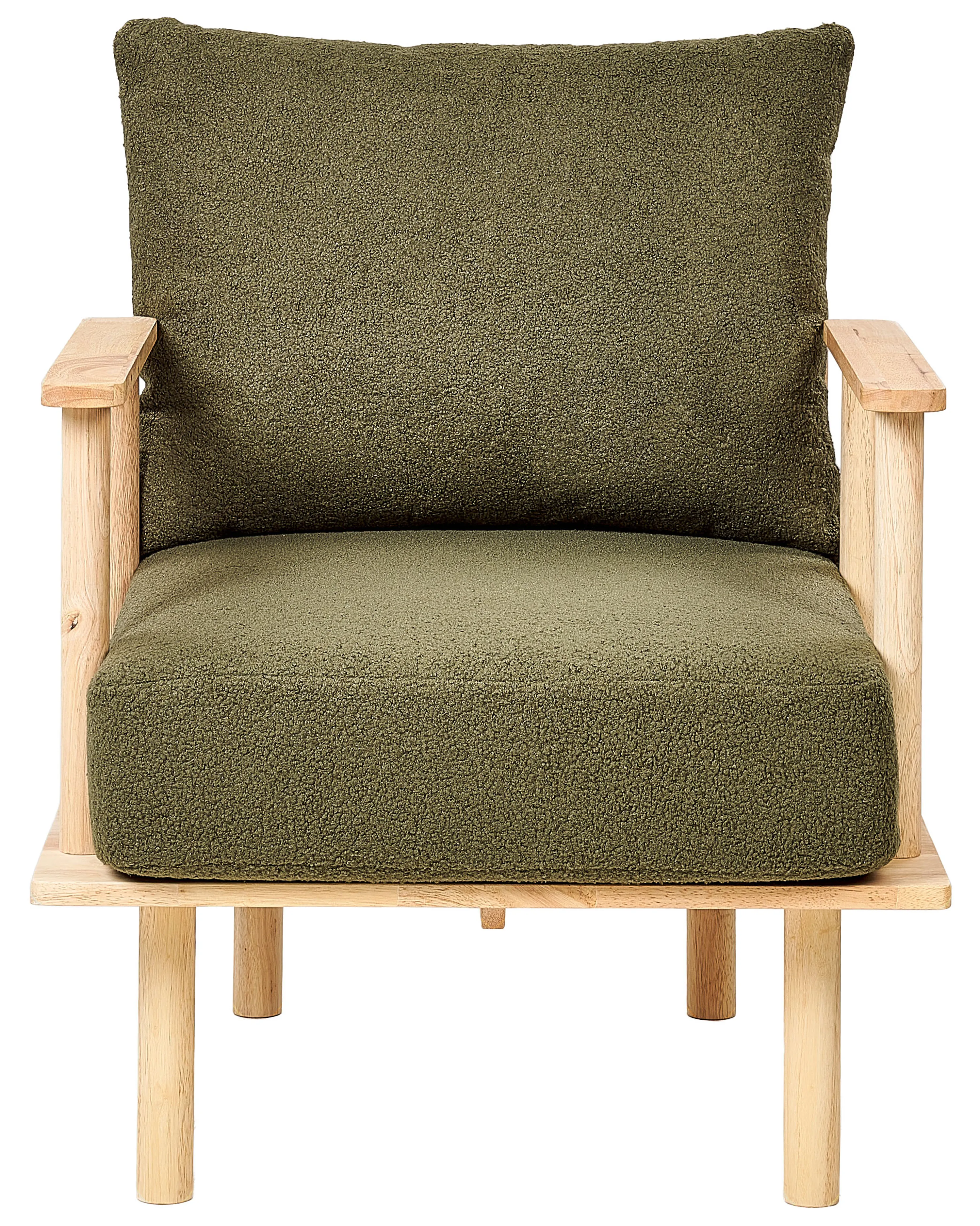 Fauteuil ASKER Bouclé Donkergroen