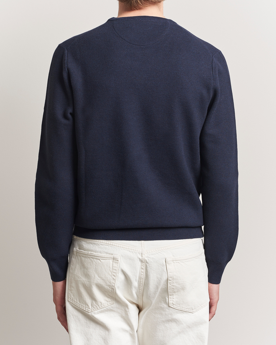 Polo Ralph Lauren Textured Cotton Crew Neck Sweater Navy Heather