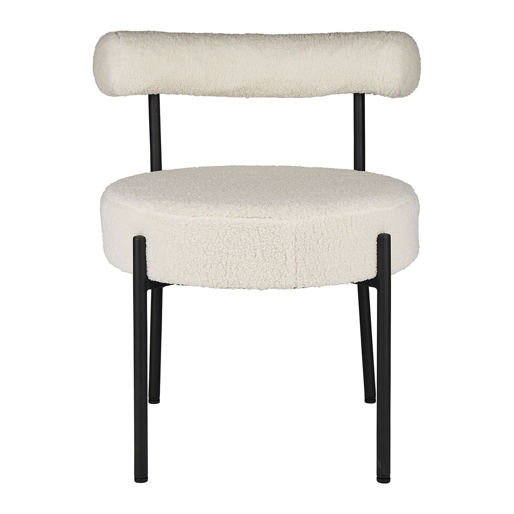 Fauteuil bouclette FELIX blanc H75cm