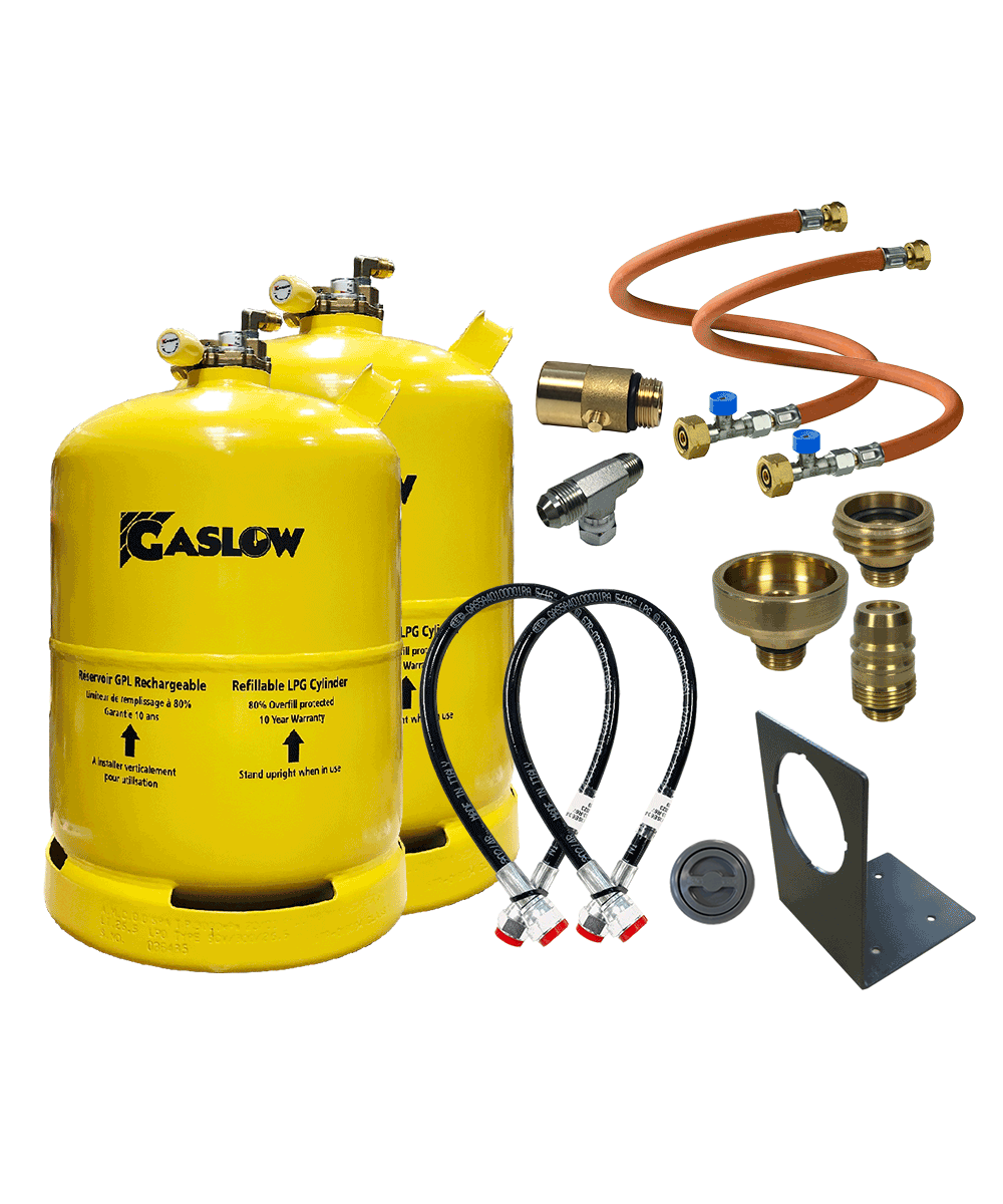 Gaslow 11Kg Doppel-Set inkl. Halterung