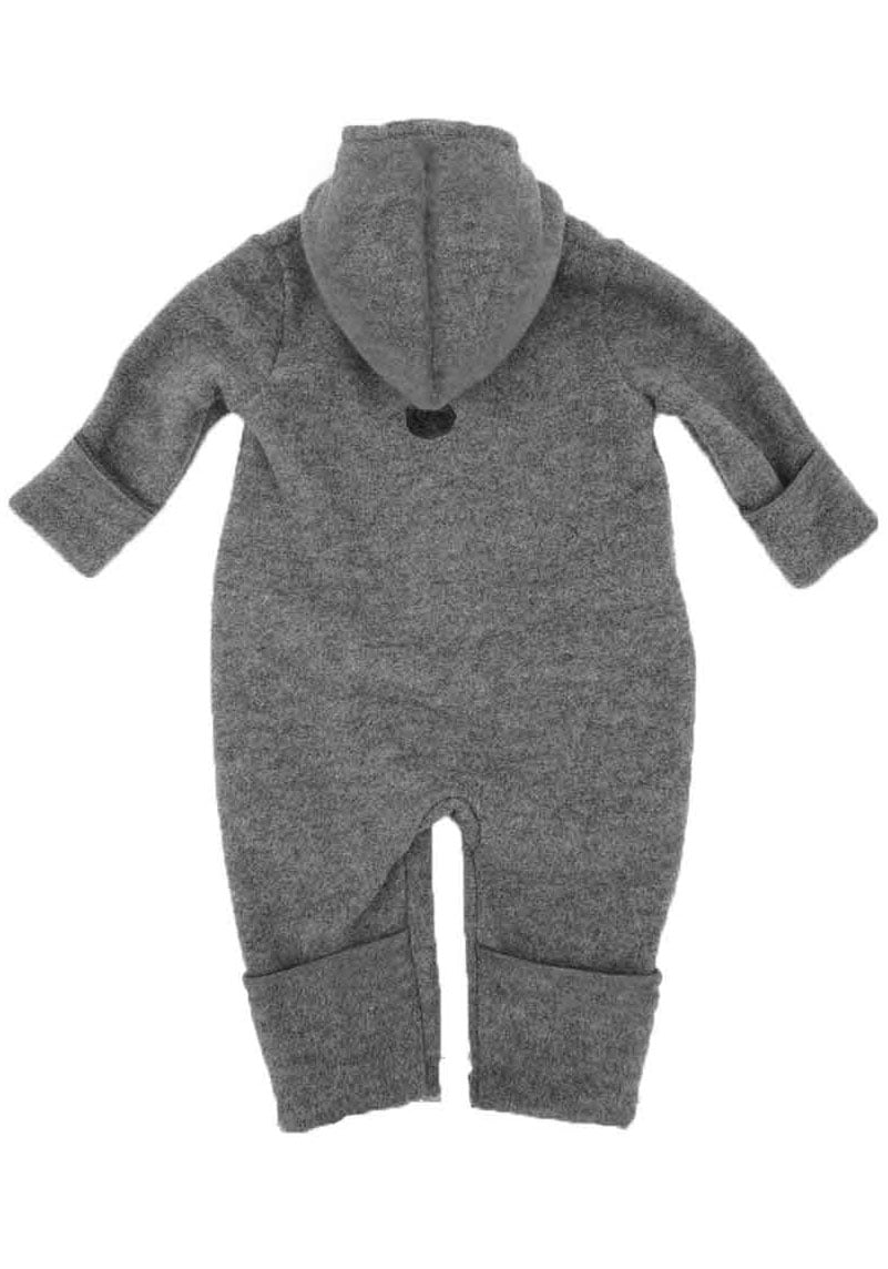 MAXIMO Fleeceoverall , mit Zipfelkapuze mit Pompon und Reissverschluss