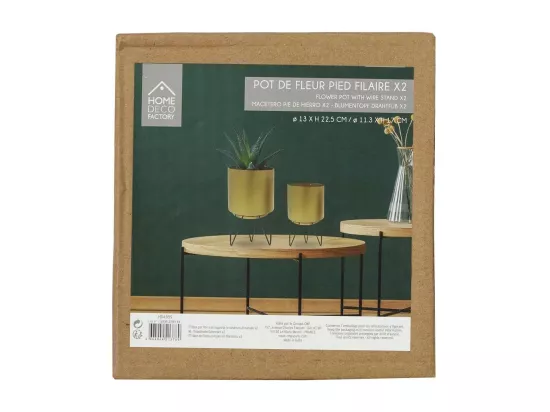 Pot De Fleur Pied Filaire X2