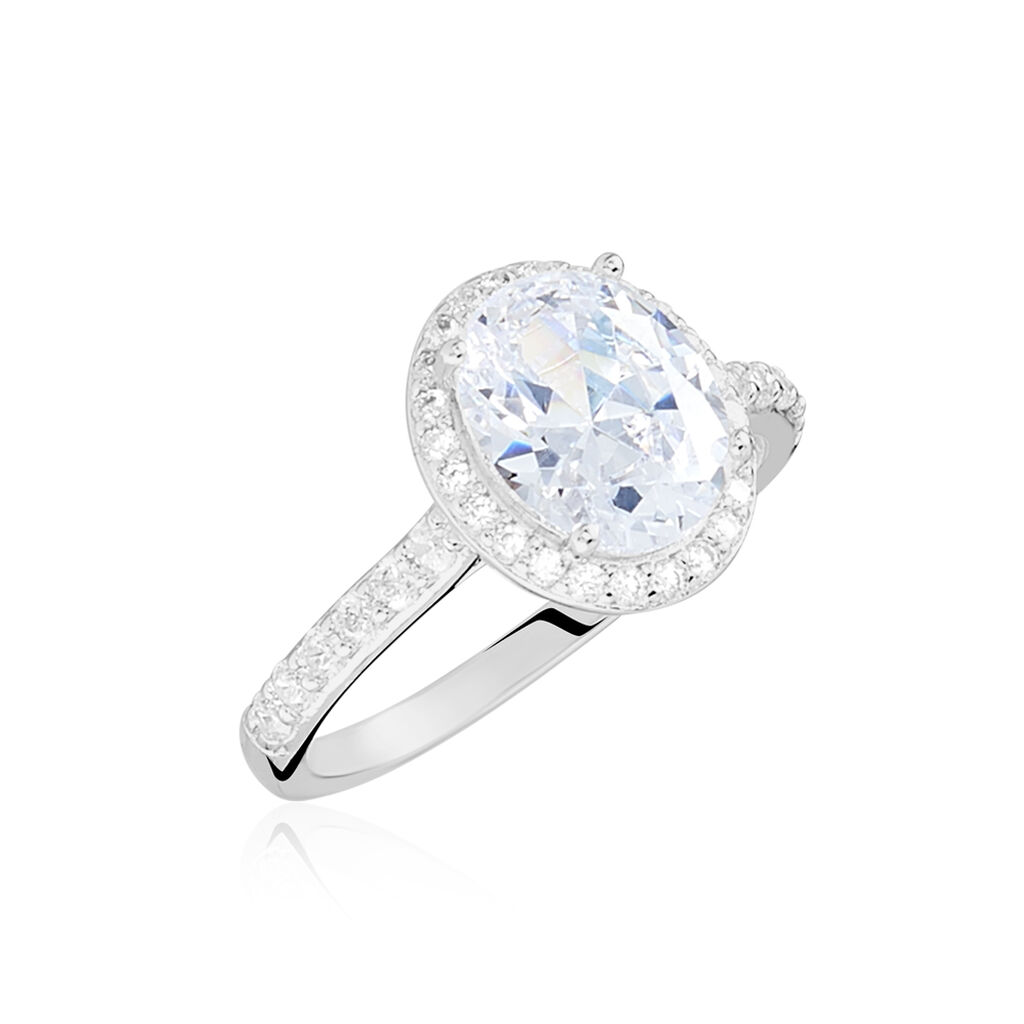 Bague Solitaire Adeodat Argent Oxyde De Zirconium