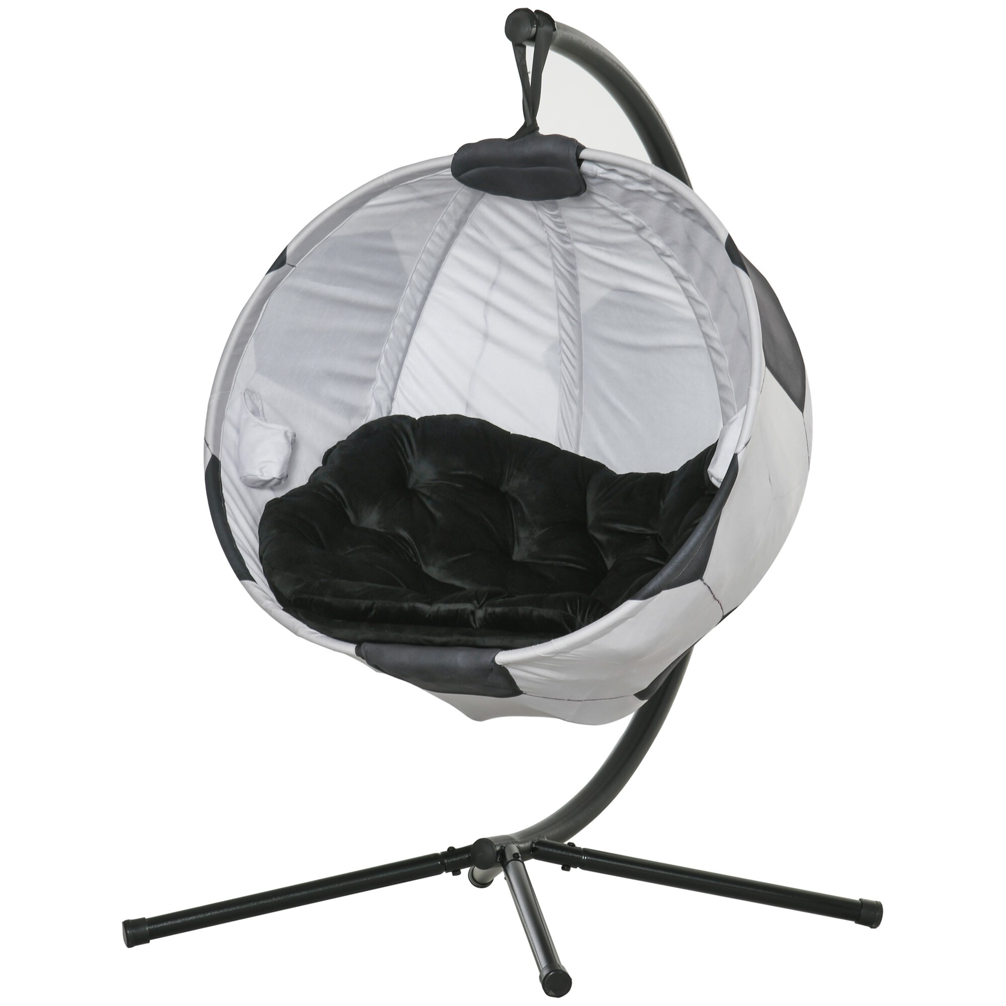 Outsunny Hängesessel im Fußball-Design bunt 126L x 114B x 172H cm