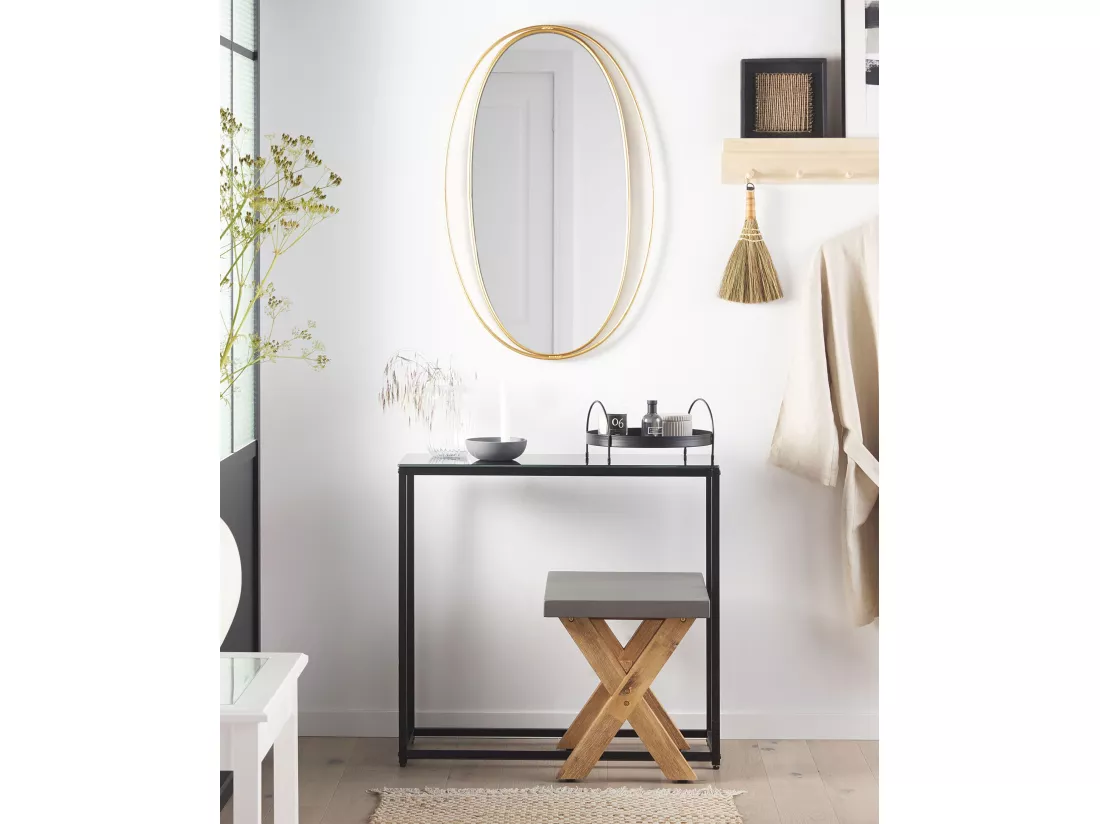 Miroir BESSON 55 cm 90 cm Métal Doré