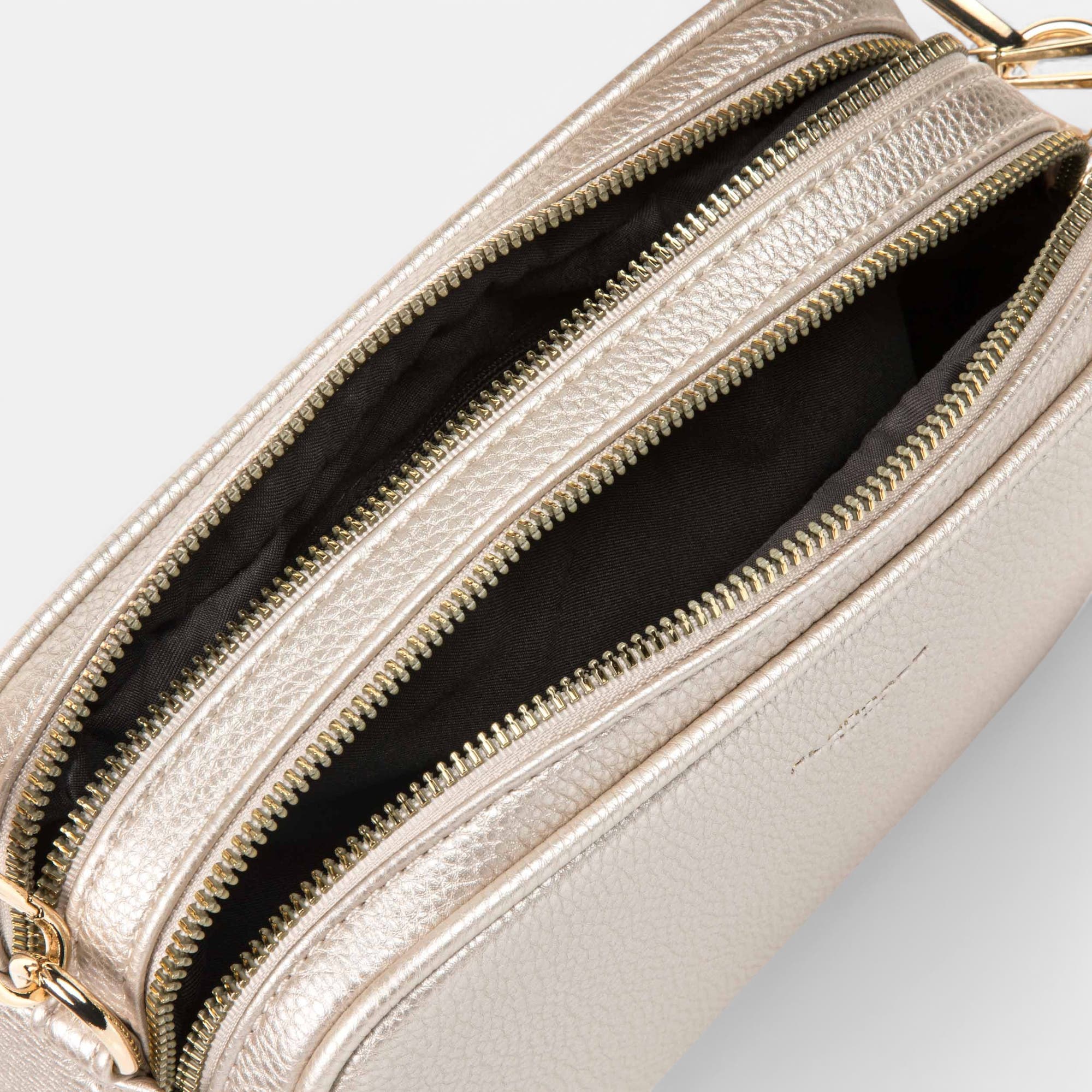 Sac bandoulière or