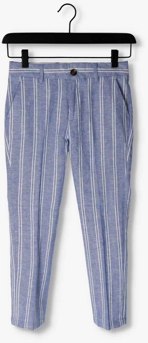 SCOTCH & SODA blauw/wit gestreepte scotch & soda pantalon striped relaxed slim fit-linen dressed pants