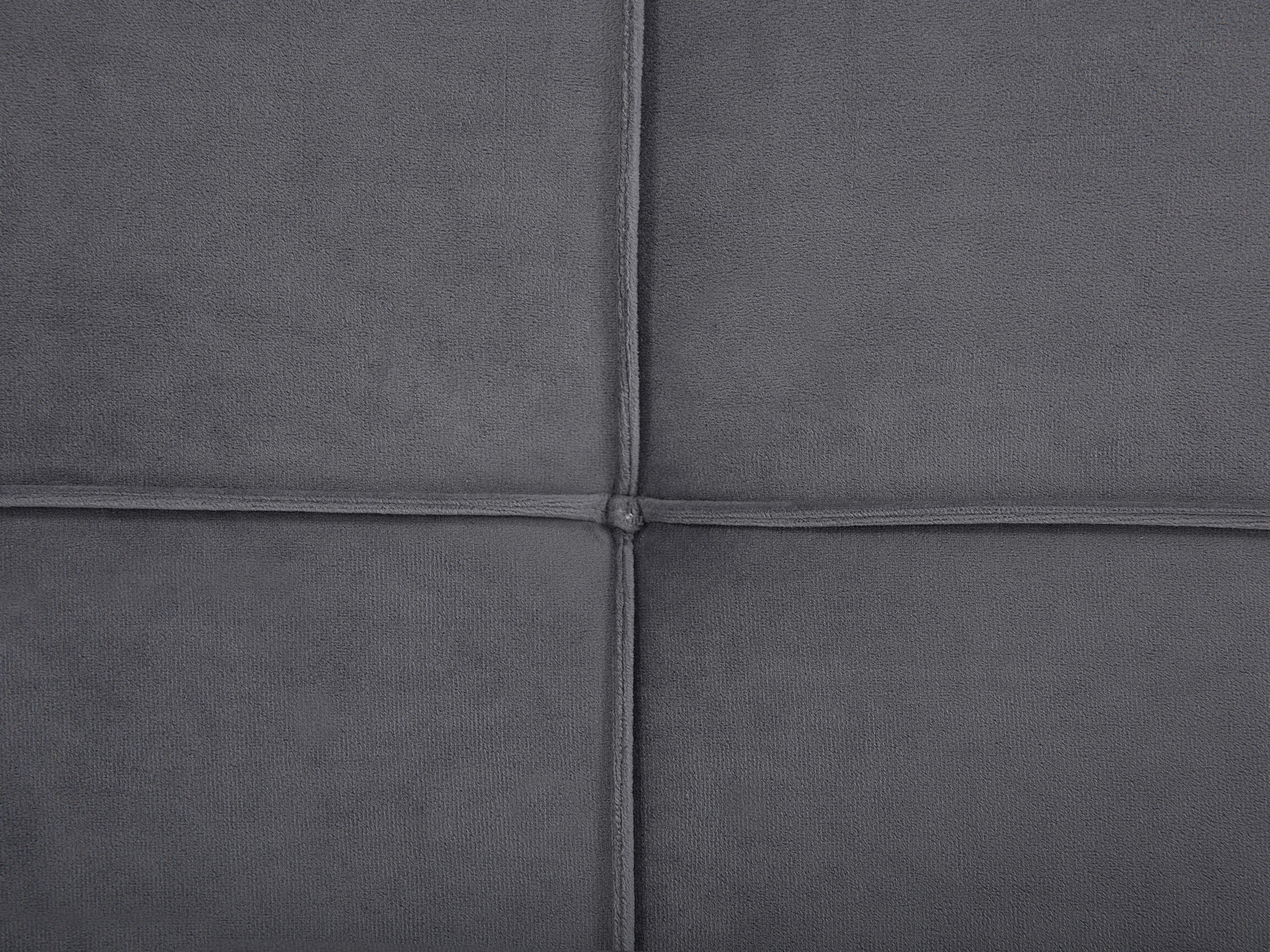 Bed Fluweel LANNION 180 x 200 cm Donkergrijs