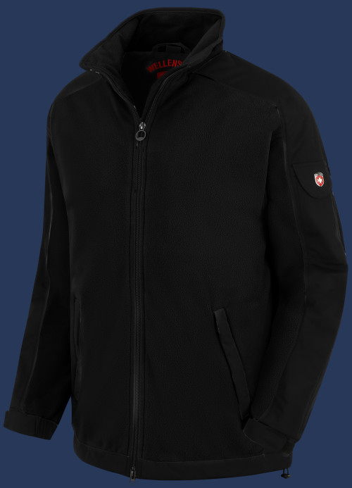 Jet-Jacke MicroFleece, Schwarz