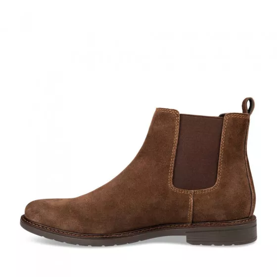 Bottines MARRON DENIM SIDE CUIR