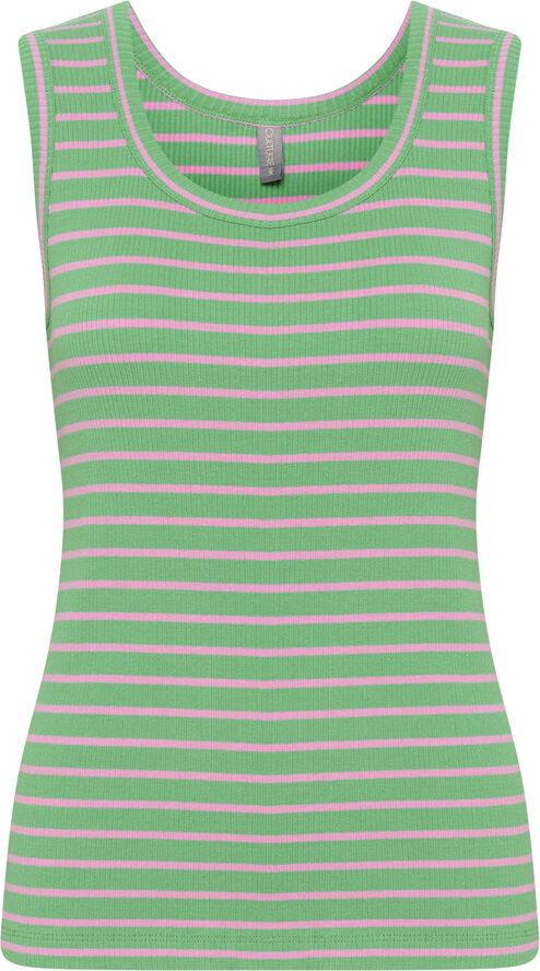 Culture CUdolly Tanktop Green/pink stripe