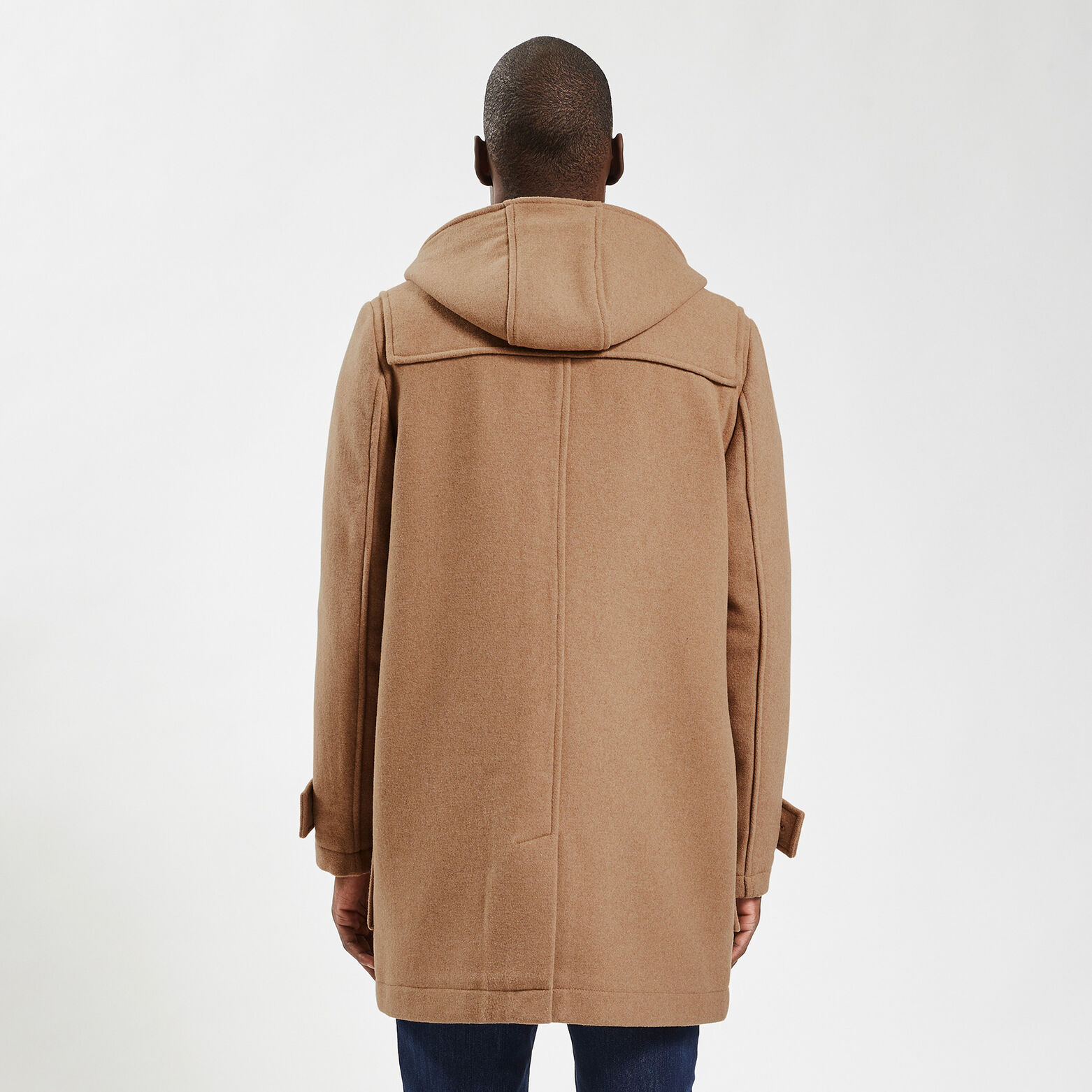Manteau style duffle-coat avec capuche Beige