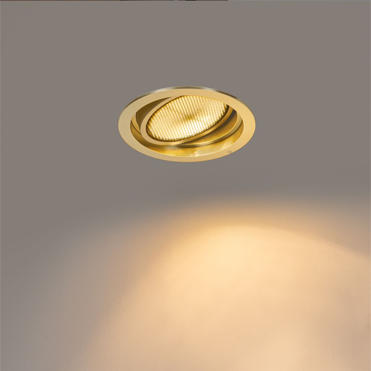 Moderne inbouwspot goud verstelbaar - Coop 111 Honey