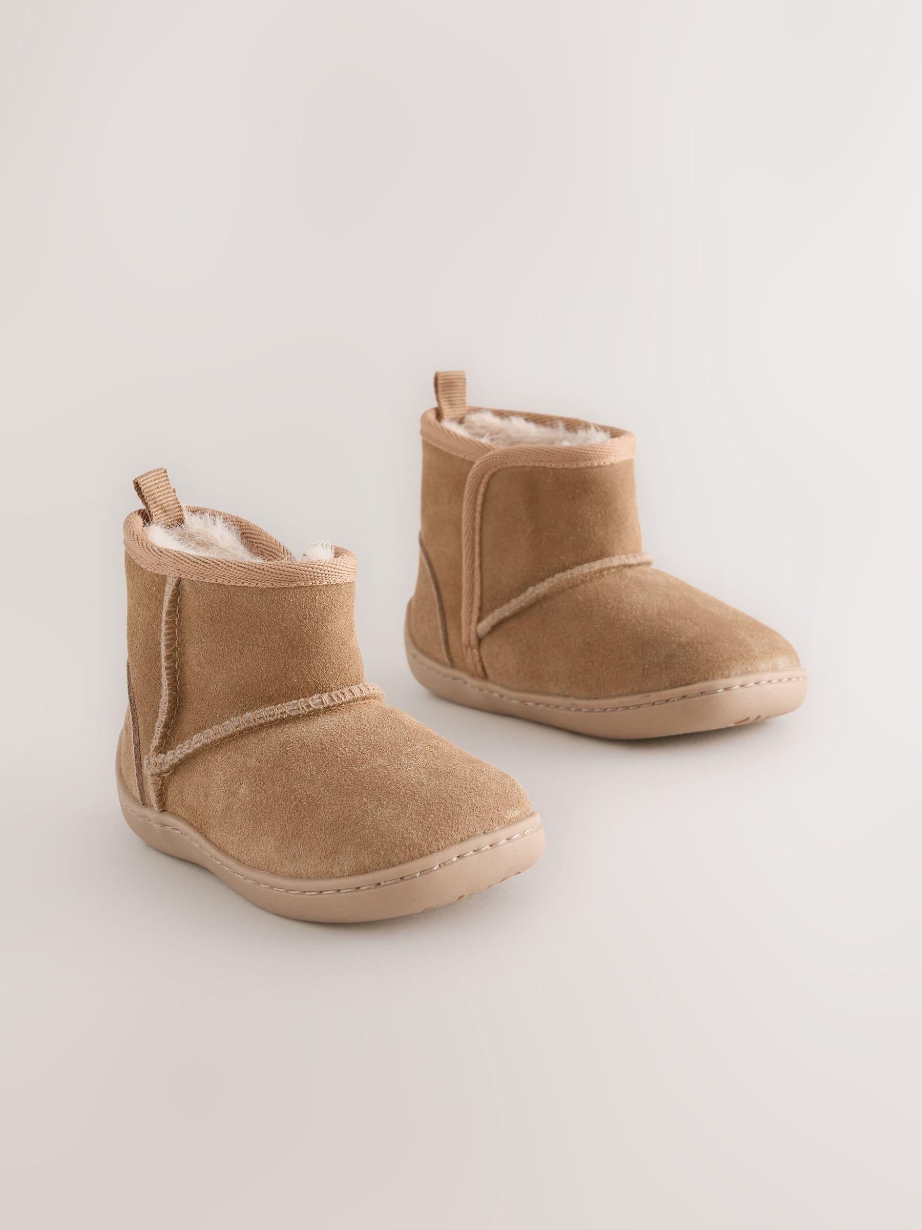 Lichtbruin - First Walker Suede Pull On Boots