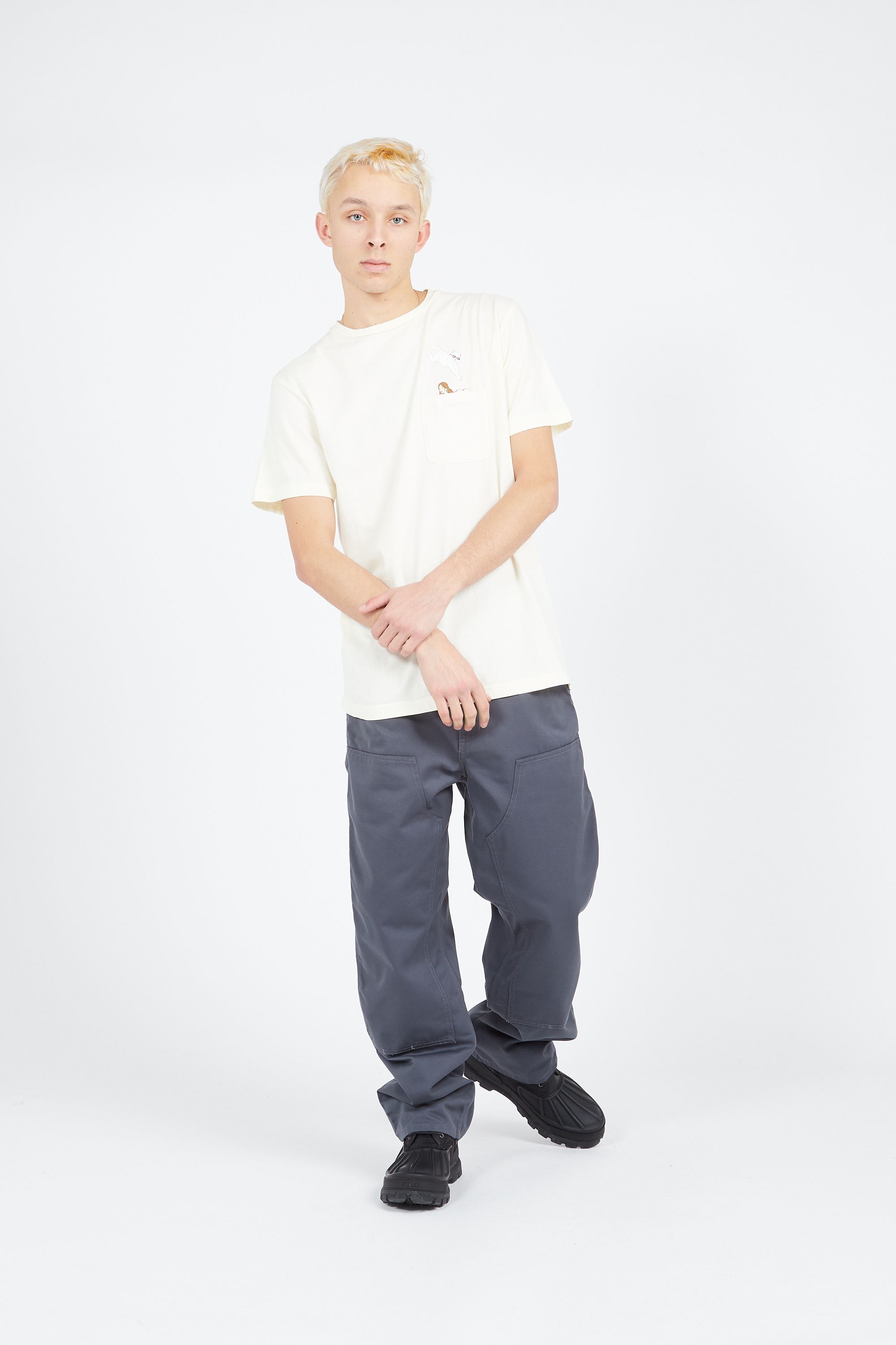 RIPNDIP T-shirt  JUMPIN IN POCKET Beige