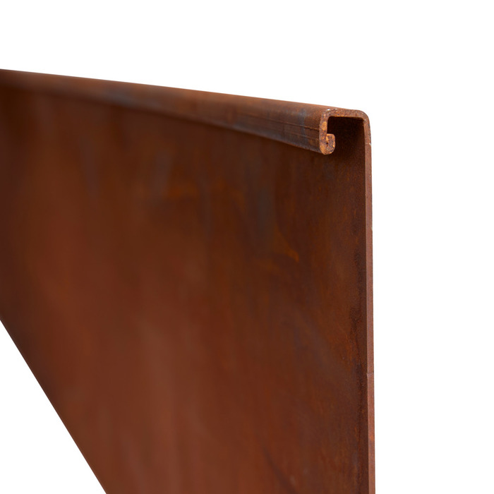 HORTUS bedkant corten med bukket kant H:24 x L:100 cm