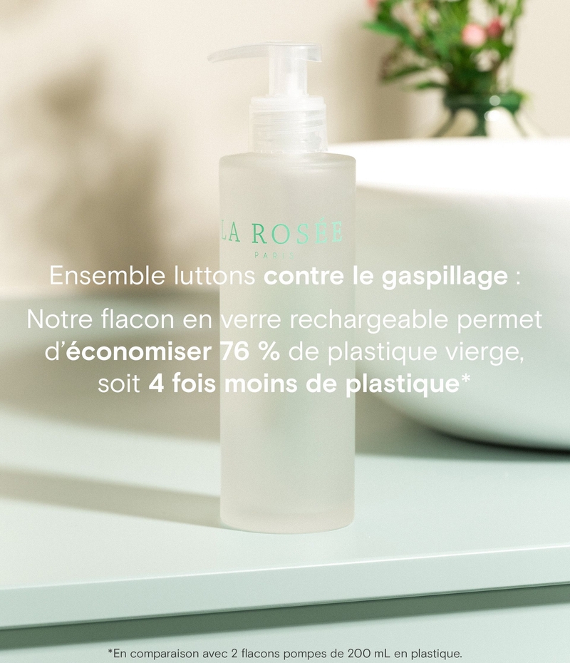 Flacon gel nettoyant en verre