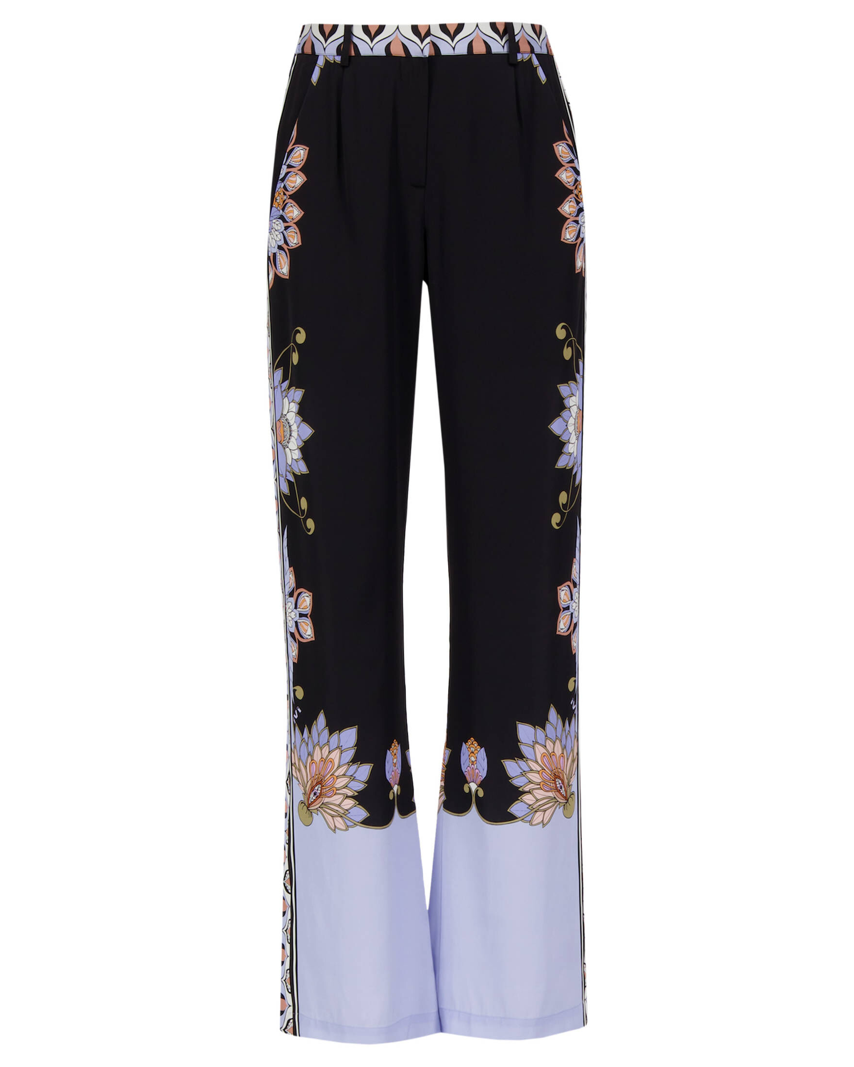 IVI Collection| Damen Marlenehose mit Seide