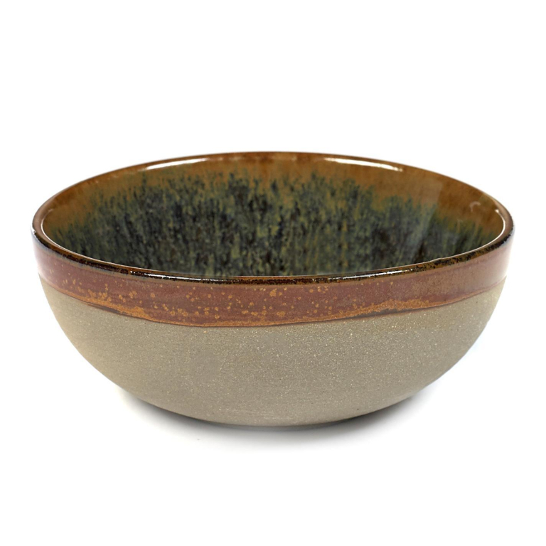 Serax Surface by Sergio Herman kom Ø11 set van 4 Grey/Rusty Brown