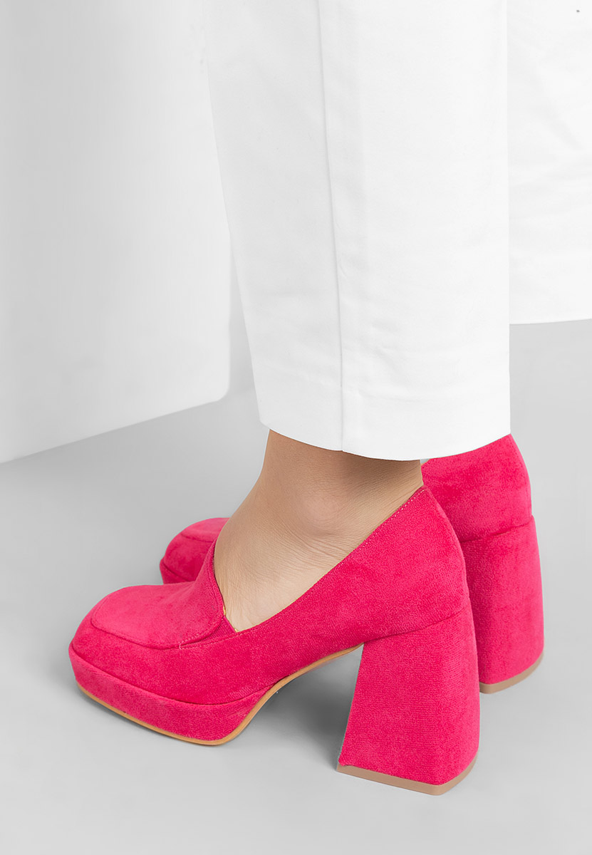 Chaussures à talon épais roses Hoya