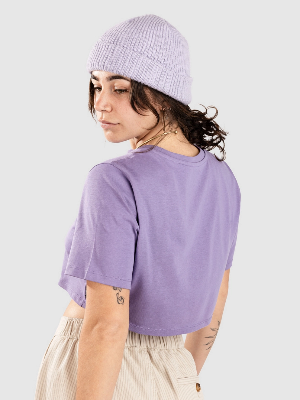 Vans Style 76 II Crew Crop T-Shirt purple haze