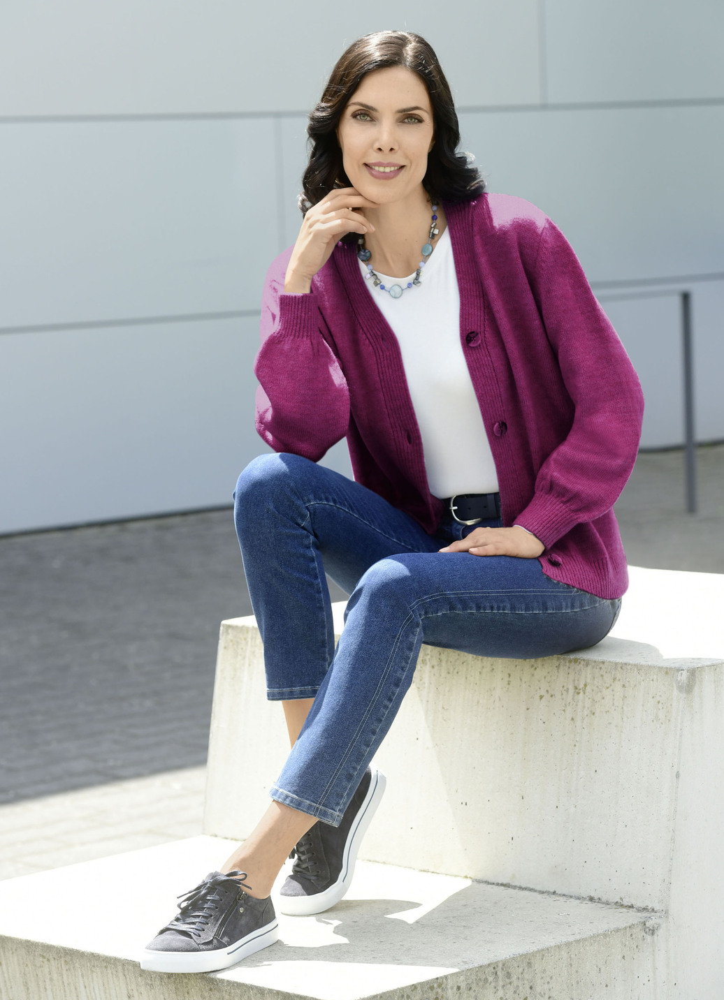 Strickjacke mit flauschig weichem Griff