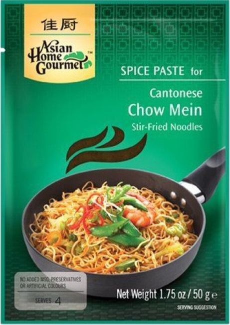 Asian Home Gourmet Kruidenpasta Kantonees Chow Mein Noedels 50g