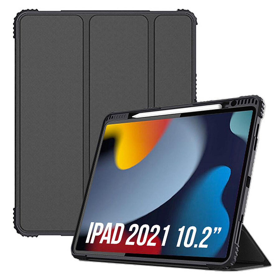 Akashi Etui Folio Stand (noir) iPad 10.2
