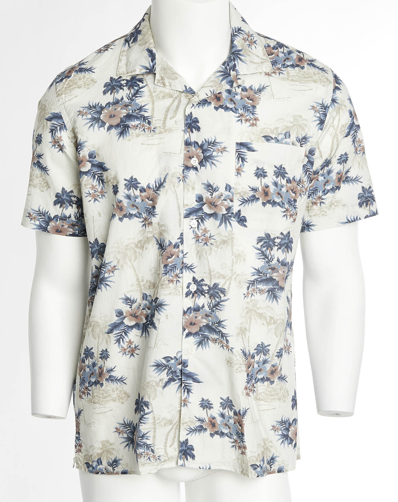 Hartford Chemise slim Slam à fleurs écru/bleu/rouge
